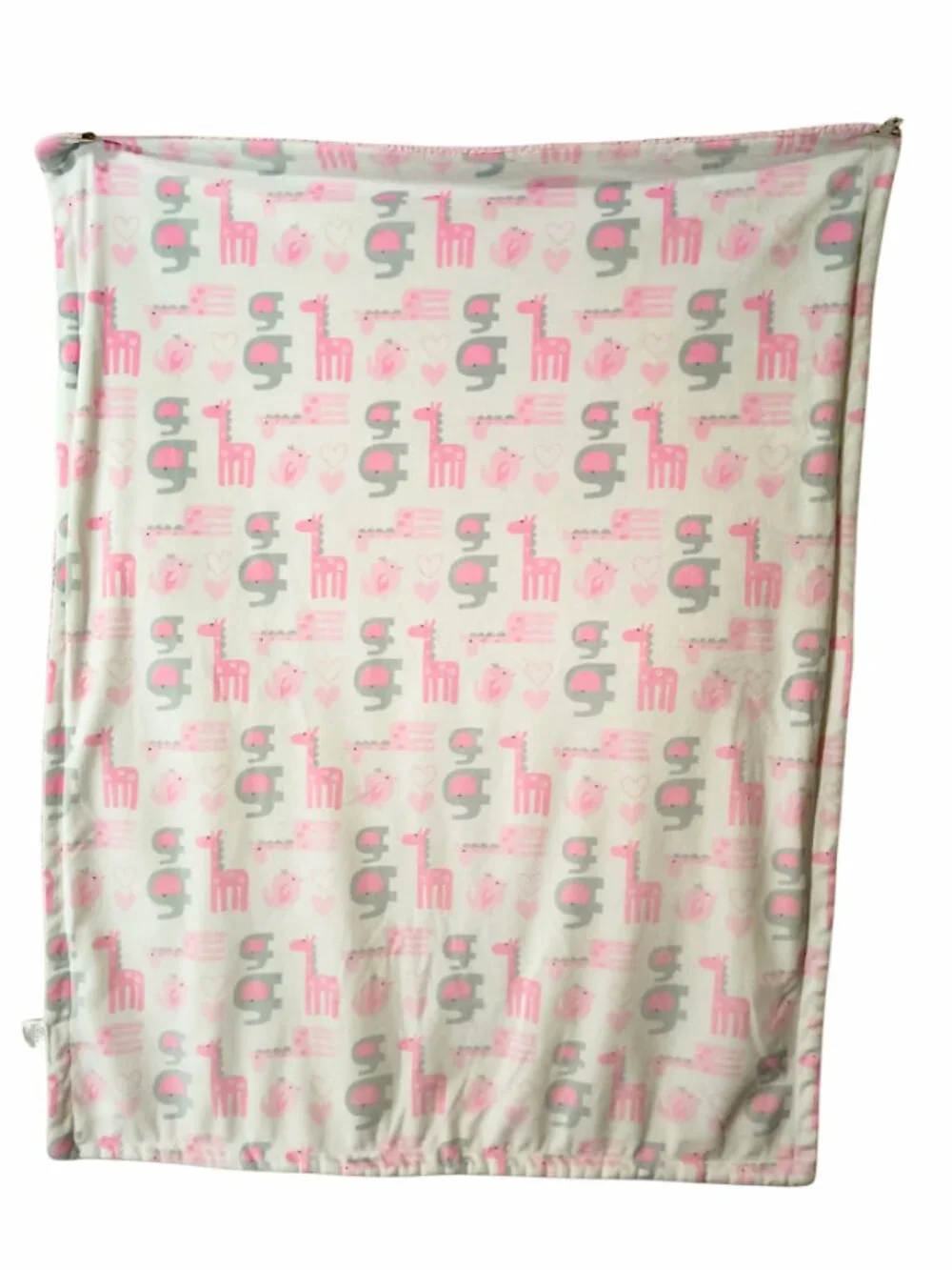 Luvable Friends Elephant Giraffe Bird Heart Sherpa Security Blanket 30